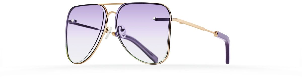 Fakbyfak HELL'S BELLE AVIATORS 07/01/042 Golden metal frame